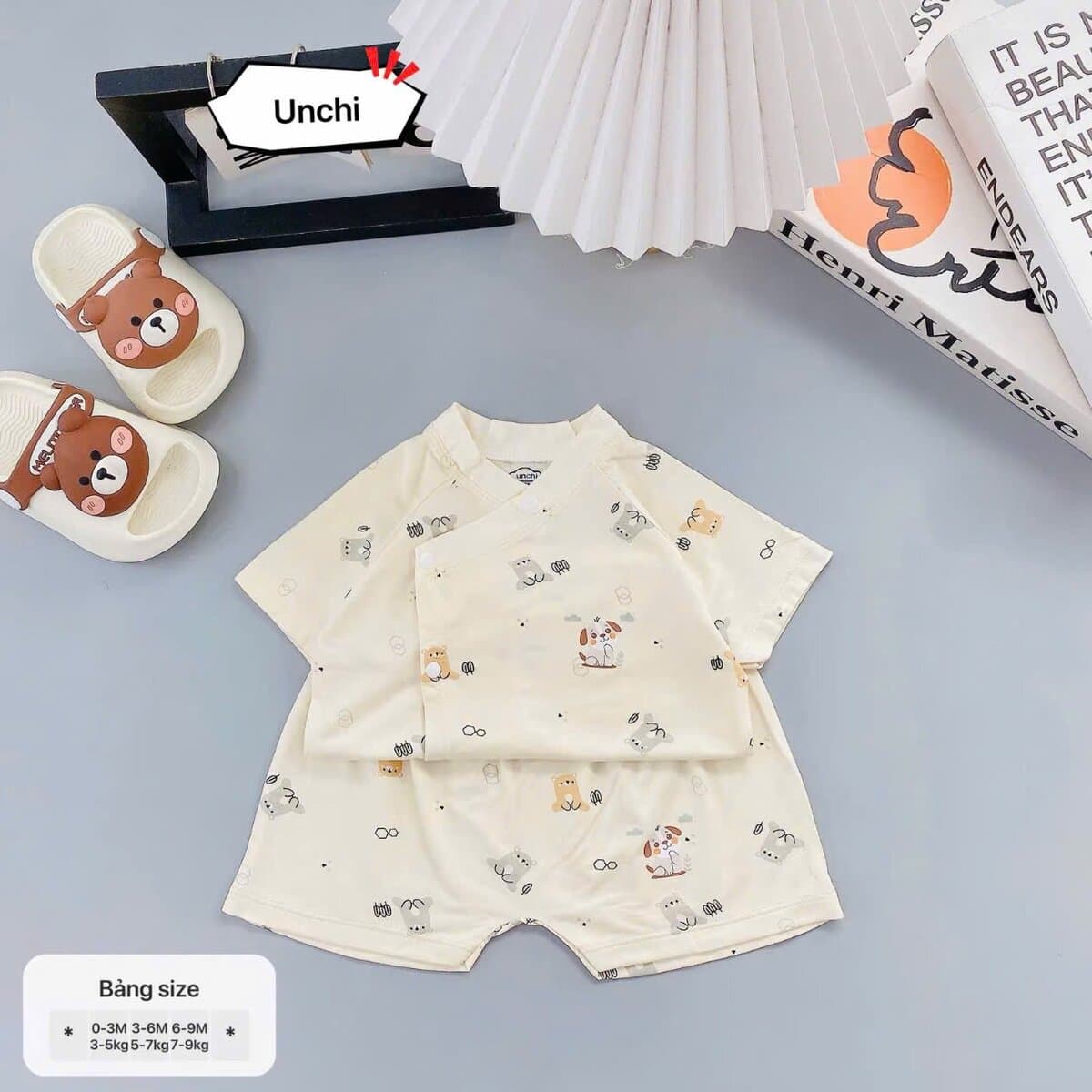 Bộ cộc tay Unchi petit họa tiết - ảnh 3