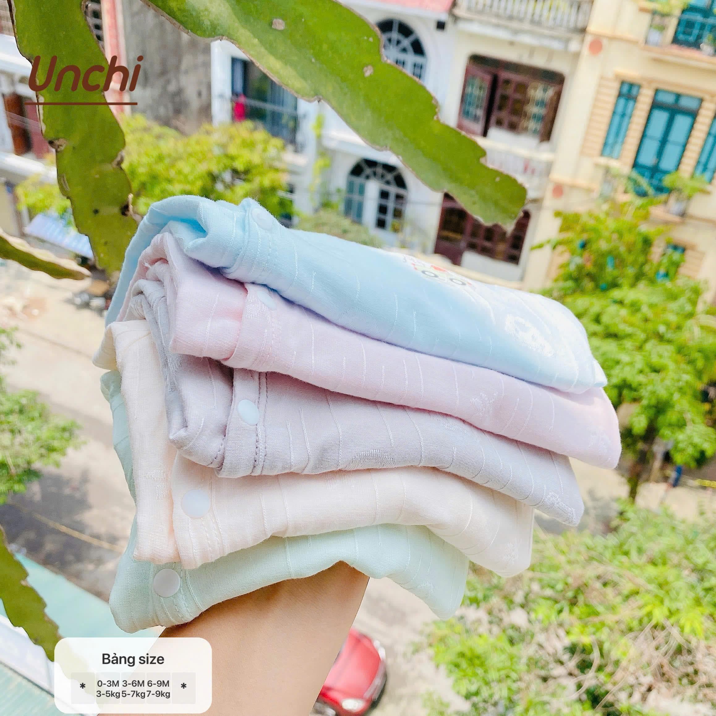 Bộ Dài Tay Thông Hơi Unchi chất liệu Pettit mềm mại mát - ảnh 6