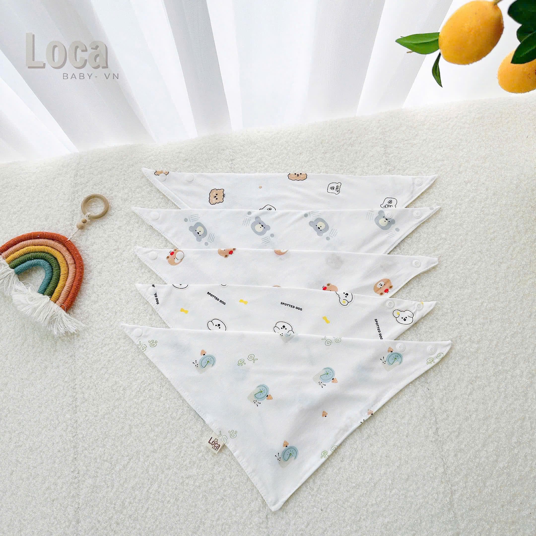 Sét 5 Yếm Tam Giác PETTIT - Khăn Quàng Cổ Chất Petit Có Cúc Bấm Mềm, Mịn Cho Bé Sơ Sinh-2 tuổi - ảnh 8