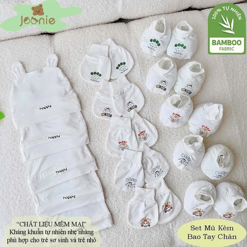 Sét Bao Tay Bao Chân Kèm Mũ Chất Liệu Pettit Bamboo Cho Bé - ảnh 2