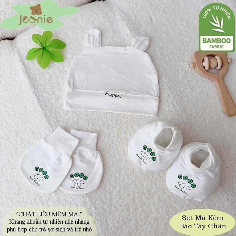Sét Bao Tay Bao Chân Kèm Mũ Chất Liệu Pettit Bamboo Cho Bé - ảnh 5